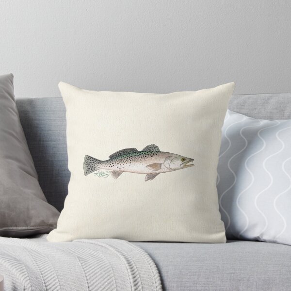 Item preview, "Spotted Seatrout" by Amber Marine ~ watercolor fish art, © 2013 designed and sold by Amber Marine ~ Wildlife Artist ~ © 2004-2021.