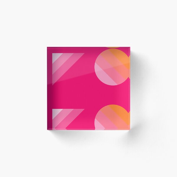The Bright Geometric Shapes Acrylic Block