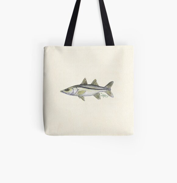 "Snook" by Amber Marine ~ watercolor fish art, © 2013 All Over Print Tote Bag