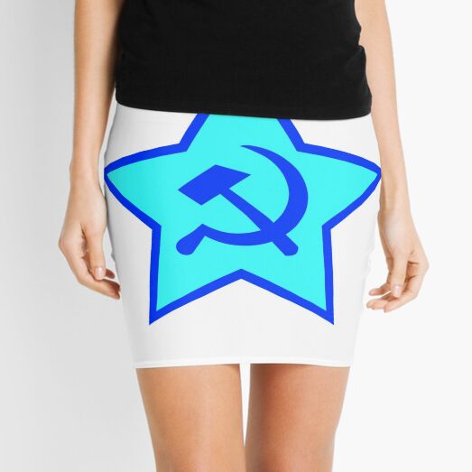 Blue Star, Hammer, and Sickle Mini Skirt