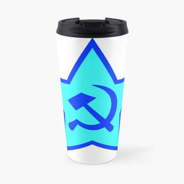 Blue Star, Hammer, and Sickle Travel Mug