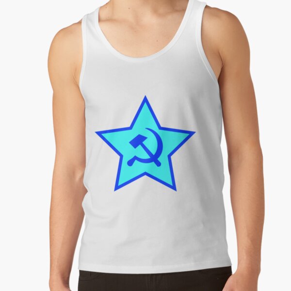 Blue Star, Hammer, and Sickle Tank Top