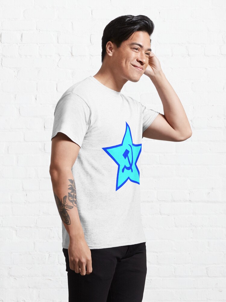 Alternate view of Blue Star, Hammer, and Sickle Classic T-Shirt