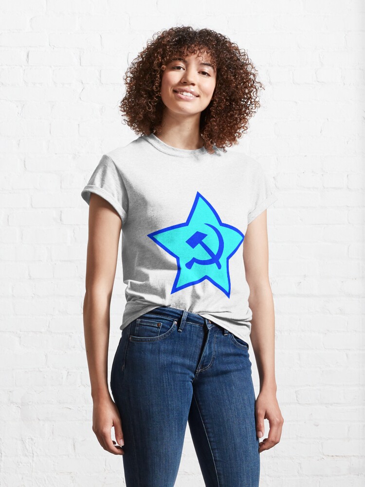 Alternate view of Blue Star, Hammer, and Sickle Classic T-Shirt