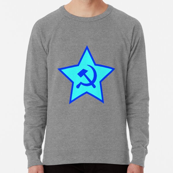 Blue Star, Hammer, and Sickle Lightweight Sweatshirt