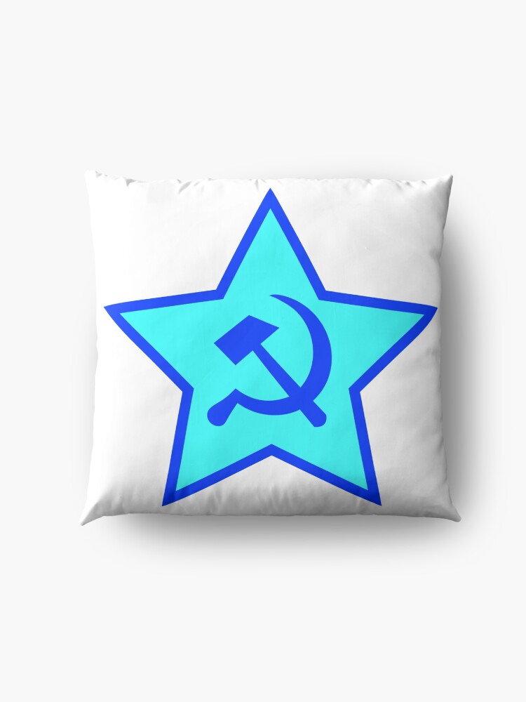 Alternate view of Blue Star, Hammer, and Sickle Floor Pillow