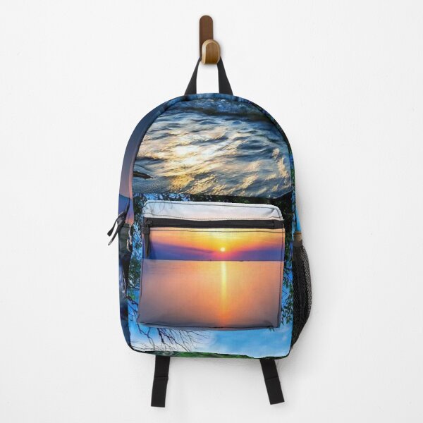 Blue ocean sunset Backpack