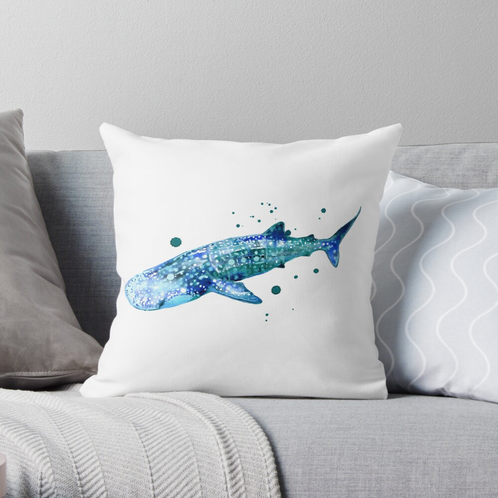 shark throw pillow