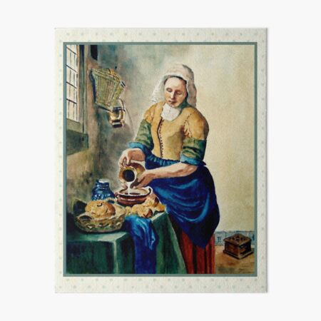 Vintage Needlepoint the Kitchen Milkmaid Reading orders Joban Vermeer