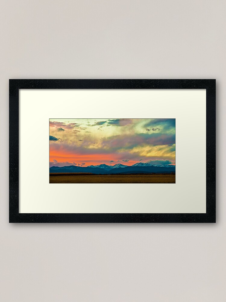 Alternate view of Mummy Range Sunset Framed Art Print