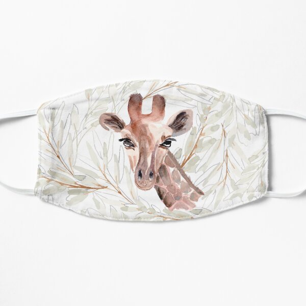 Watercolor Giraffe Flat Mask