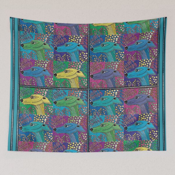 Item preview, FUNKY WHIPPET PATCHWORK designed and sold by Joanna Swan.