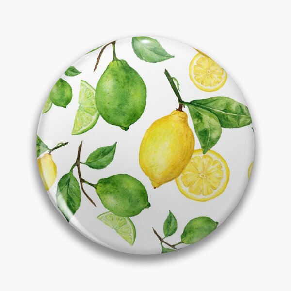 Item preview, Lemon and Lime Watercolor Pattern designed and sold by Laura Jane Kirton.