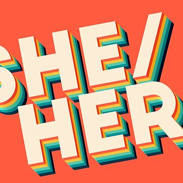 Artwork thumbnail, She/Her Retro by keziahyarnoff