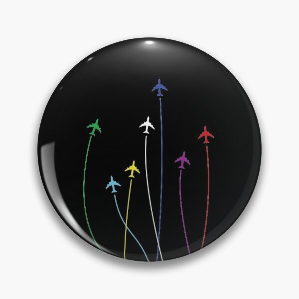 Item preview, Rainbow airplanes flying on eachother designed and sold by avionbubble.