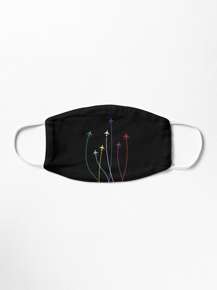 Alternate view of Rainbow airplanes flying on eachother Mask