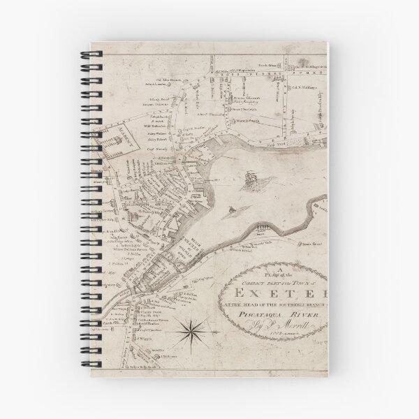 Item preview, Vintage Exeter NH Map (1802) designed and sold by BravuraMedia.