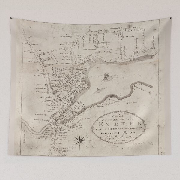 Item preview, Vintage Exeter NH Map (1802) designed and sold by BravuraMedia.