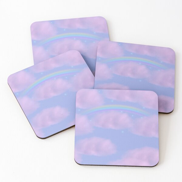Item preview, Fluffy Pink Clouds with Rainbow designed and sold by WisdomInspired.