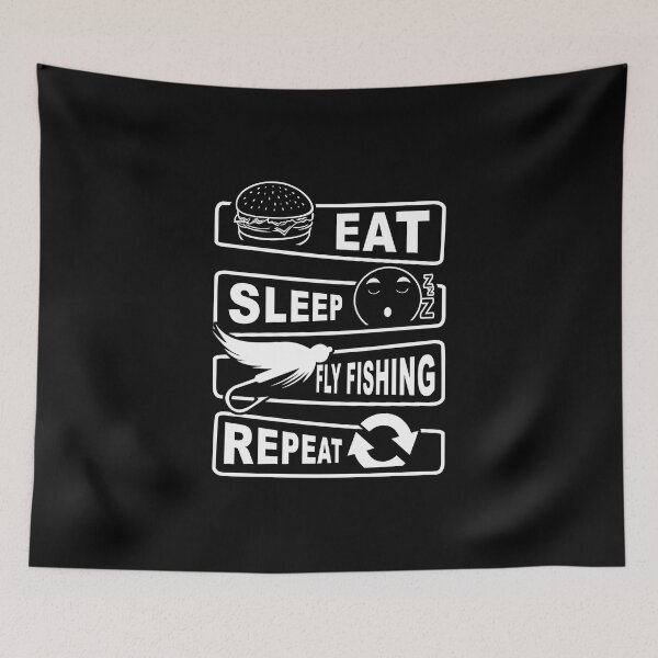 Item preview, Eat Sleep Fly Fishing Repeat designed and sold by Space Art.