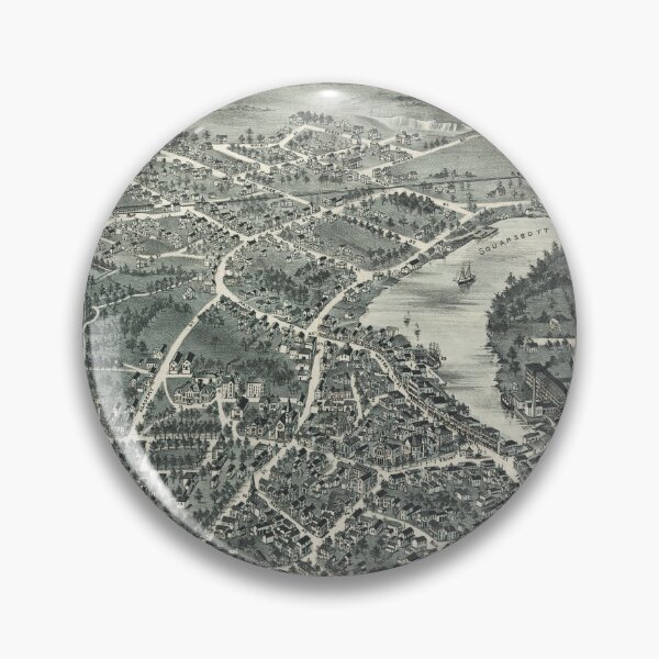 Item preview, Vintage Pictorial Map of Exeter NH (1896) designed and sold by BravuraMedia.