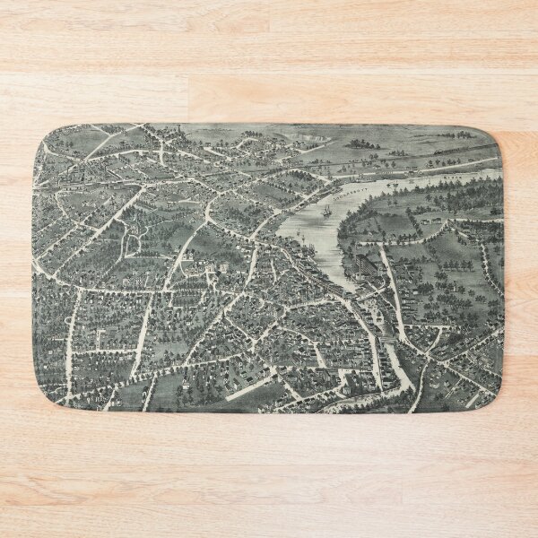 Item preview, Vintage Pictorial Map of Exeter NH (1896) designed and sold by BravuraMedia.