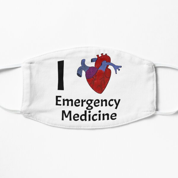 I Love Emergency Medicine Heart Flat Mask