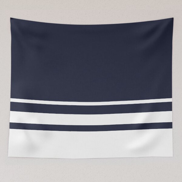 Aperçu de l'œuvre Rayures blanches et bleu marine créée et vendue par LilyDoveDesigns.