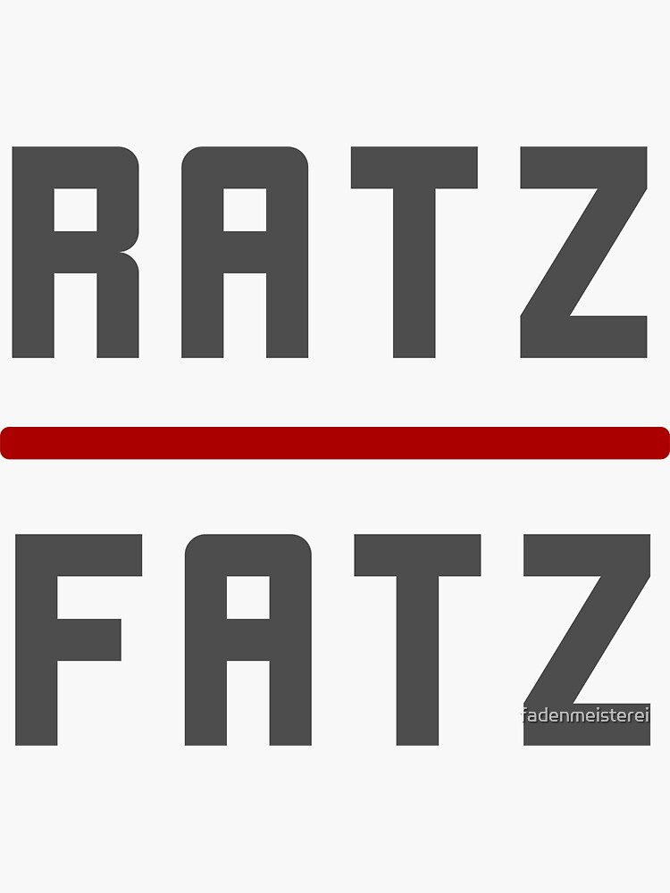 "RatzFatz pun" Sticker for Sale by fadenmeisterei Redbubble