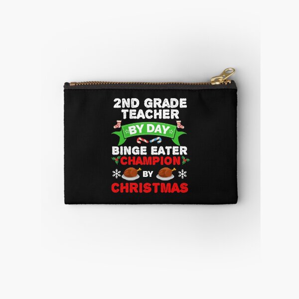 Item preview, 2nd Grade Teacher by day Binge Eater by Christmas Xmas designed and sold by losttribe.