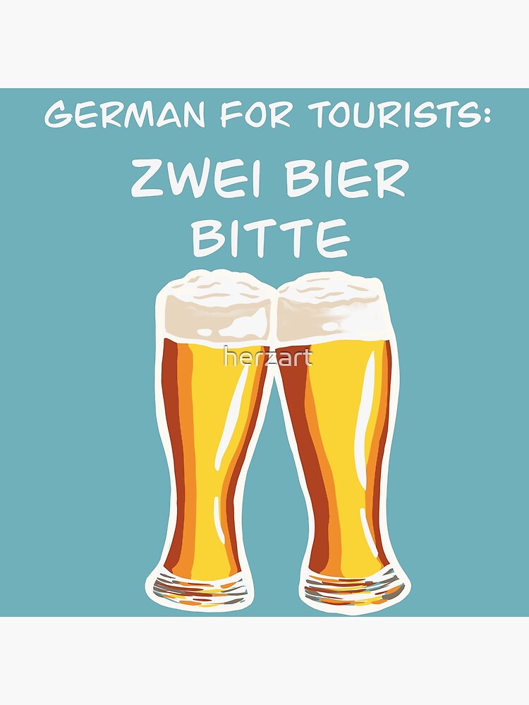Póster «Alemán para turistas Zwei Bier