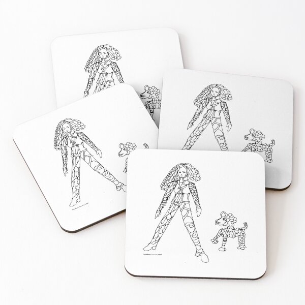 Item preview, The Girl and the Dog, TeresaTown at Redbubble Summer 2020 designed and sold by Mark Stansberry.