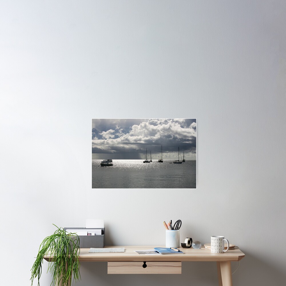Boats at Store Bay, Tobago Poster