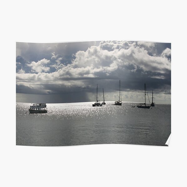 Boats at Store Bay, Tobago Poster