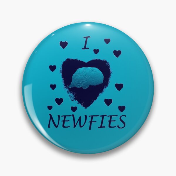 Item preview, Newfoundland dog blue heart designed and sold by Moonyflower.