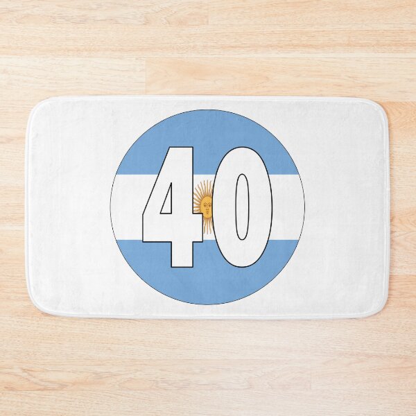 Item preview, Number 40 with Argentina flag on the background designed and sold by AllShirts21.