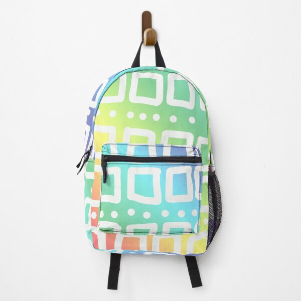 Item preview, Abstract Squares and Dots in Pastel Rainbow designed and sold by Whoopsidoodle.
