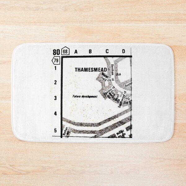 Item preview, Thamesmead - Retro map square designed and sold by circuitsnap.
