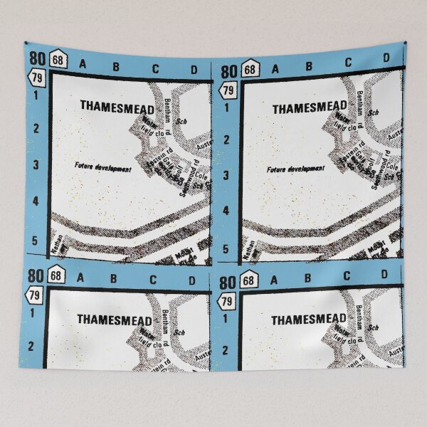Item preview, Thamesmead - Retro map square designed and sold by circuitsnap.