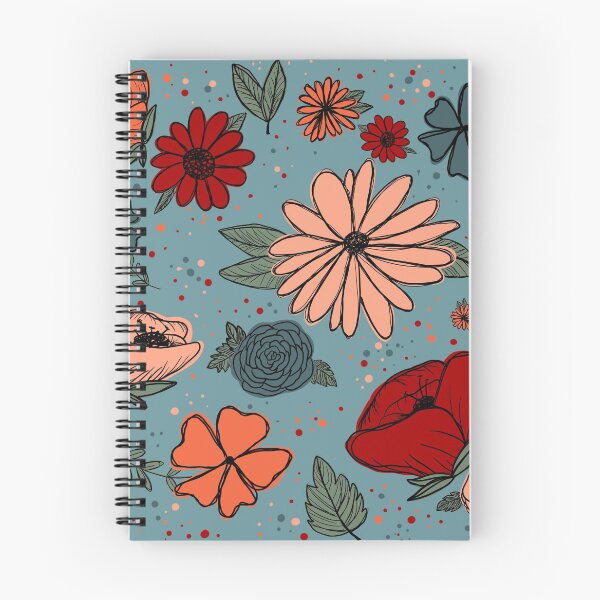 Item preview, Blue and orange floral designed and sold by torifbrown.