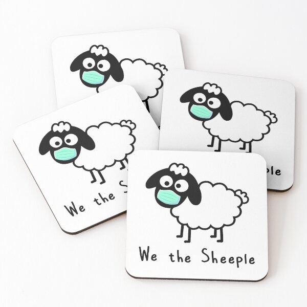 Item preview, We the Sheeple - Com’on follow me - just not too close - cute & funny sheep medical mask art - Baa designed and sold by originalsusie.