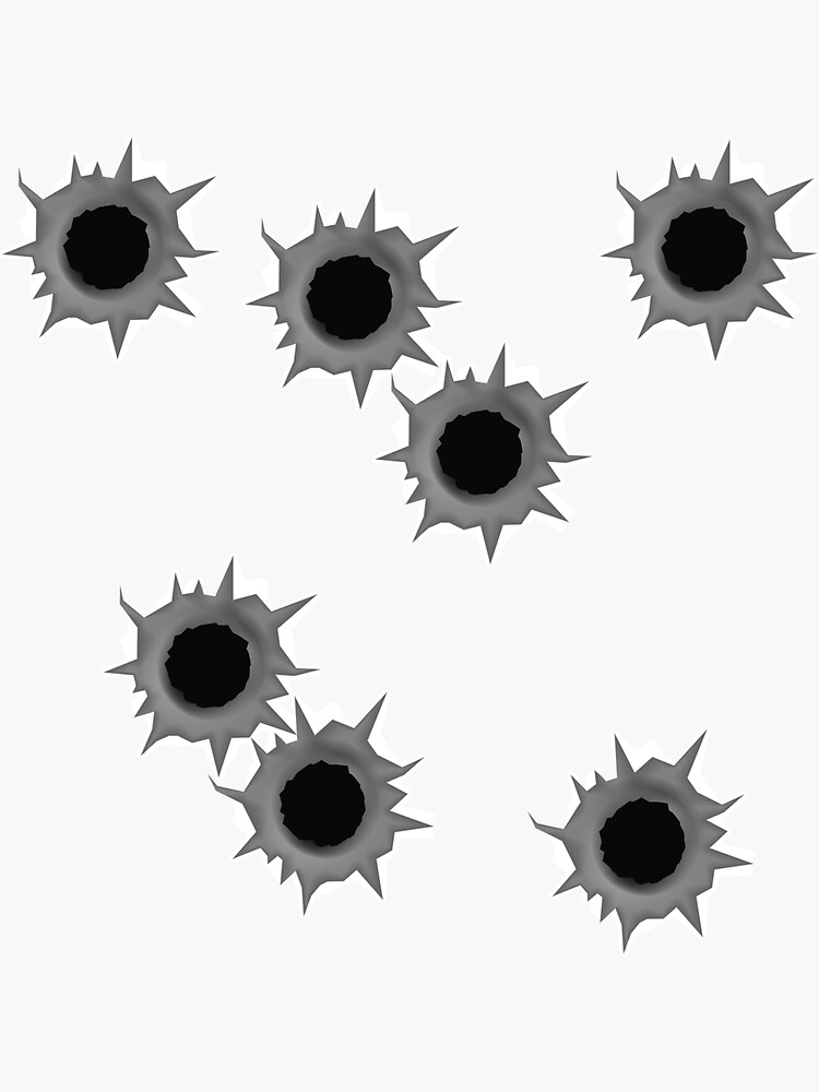 Fake Bullet Holes Prank Glass Stickers - GagWorks