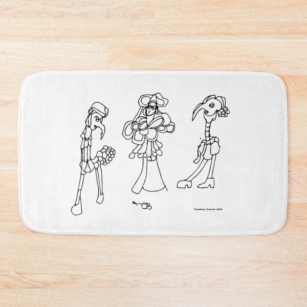 Item preview, Crazy Bird with Shoes and the Viking Girl. TeresaTown at Redbubble, 2020 designed and sold by Mark Stansberry.