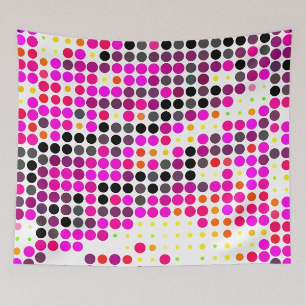 Item preview, Cute pink energetic polka dots pattern designed and sold by lordthebeard.