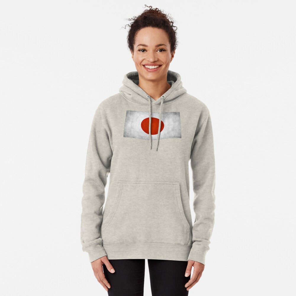 "Japan Japanese Flag National Flag of Japan" Pullover Hoodie by