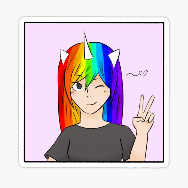 Rainbow Anime Girl Gifts Merchandise Redbubble - roblox interesting rainbow stars swirl girl spacebuns