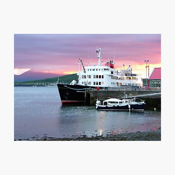 Item preview, Oban sunset with ' Hebridean Princess !' designed and sold by Roy  Massicks.