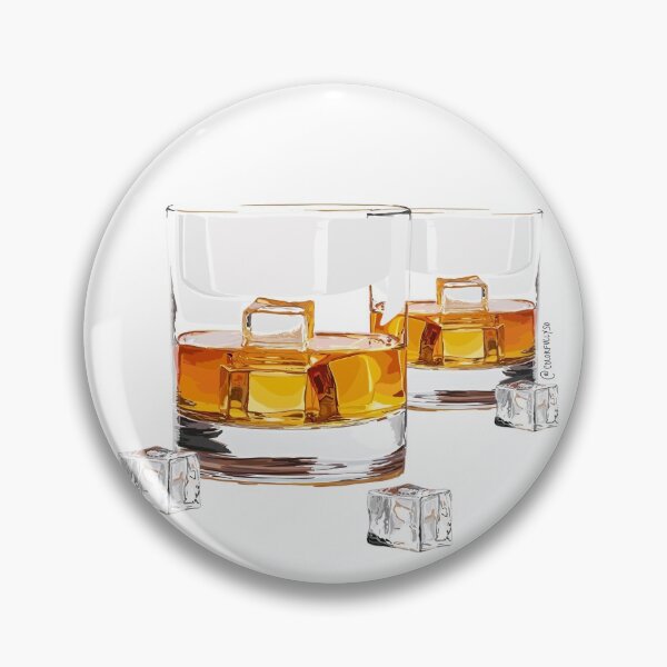 Item preview, two glasses of whiskey with ice designed and sold by colorfullyso.