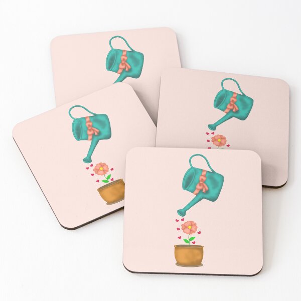 Item preview, Watering can and flower on pink designed and sold by Juliana  Costa.