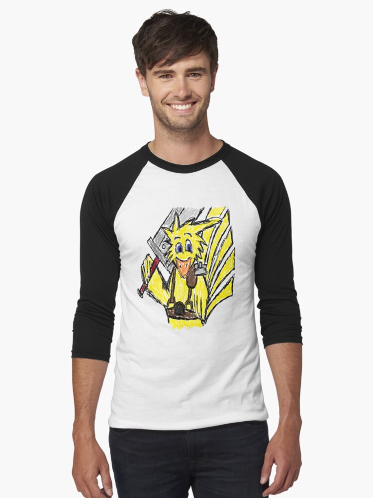 Thumbnail 1 of 3, Baseball ¾ Sleeve T-Shirt, Scribble Choco Strife designed and sold by grantthegreat68.
